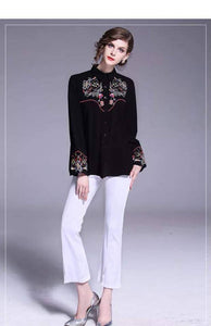 Carmen Korean Fashion Polo ( Embroidered Design ) 