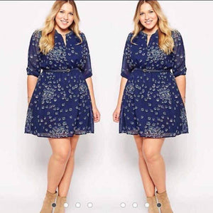 Jaffa U.s floral plus size dress ( with belt )