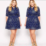 Jaffa U.s floral plus size dress ( with belt )