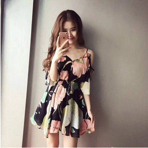 Camryn Korean floral mini dress