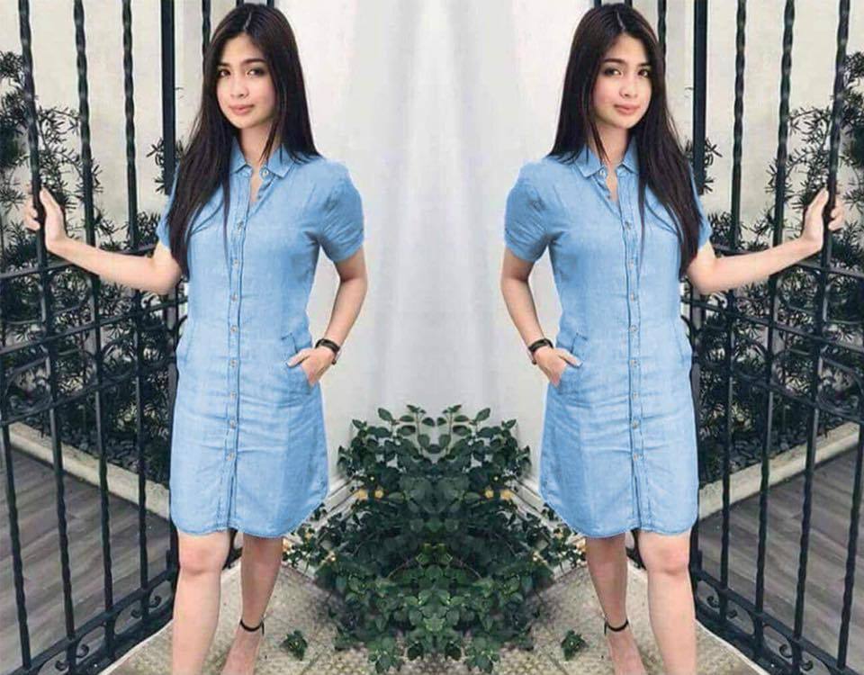 Everleigh Korean denim dress