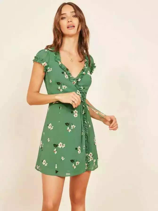 Carmel Wrap Mini Dress