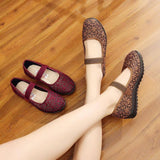 Catalina Floral Embossed Flat Shoes