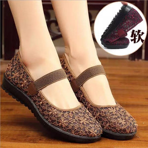 Catalina Floral Embossed Flat Shoes