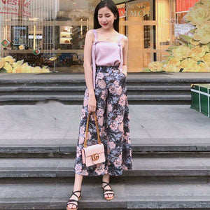 Dilys Top Floral Pants Terno