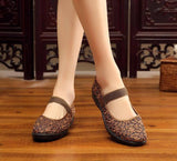 Catalina Floral Embossed Flat Shoes