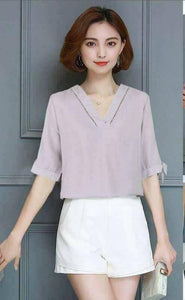 Dove Thick Cotton Blouse