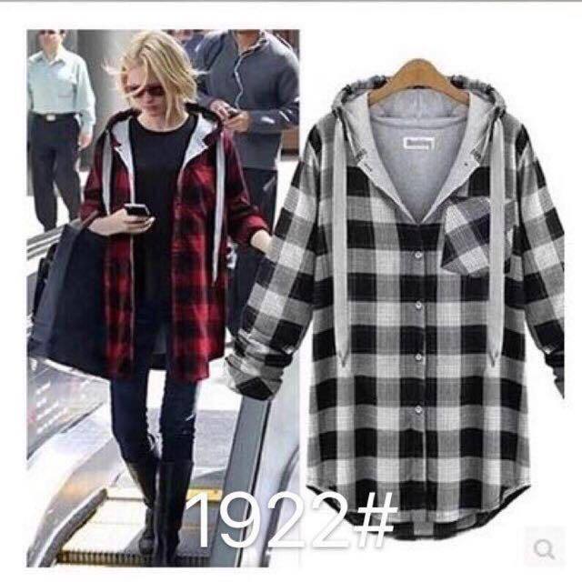 Camila Checkered Hoodie Jacket