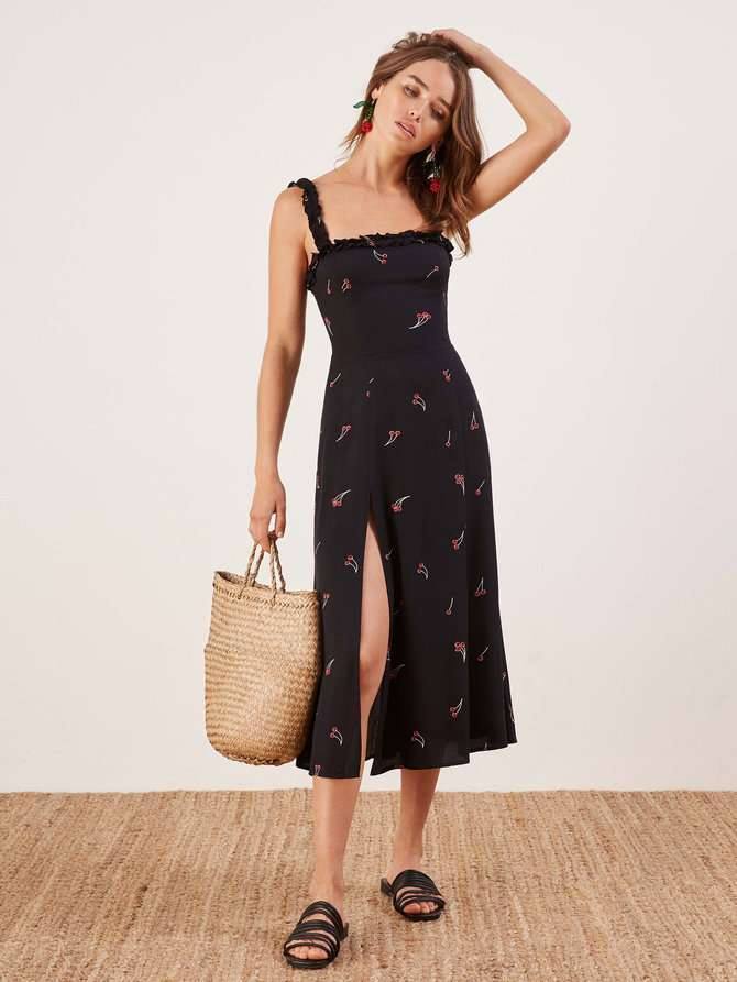 Charlotte Back Smocked Wrap Dress