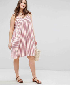 Jacy STRIPE X-BACK DRESS