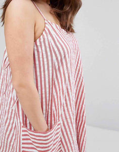 Jacy STRIPE X-BACK DRESS