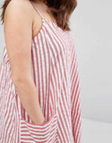 Jacy STRIPE X-BACK DRESS