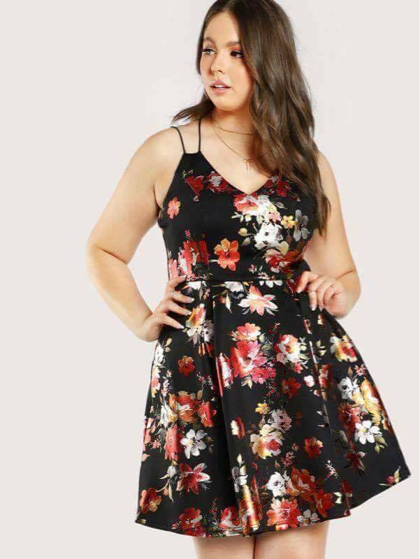 Paris FLORAL PLUS SIZE DRESS