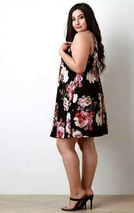 Nyla FLORAL PLUS SIZE DRESS