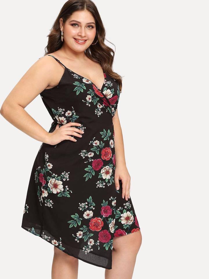 Fancy Overlap plus size dress