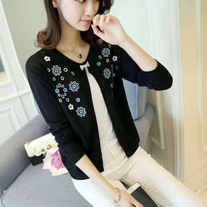 Trinity Embroidered Knitted Cardigan