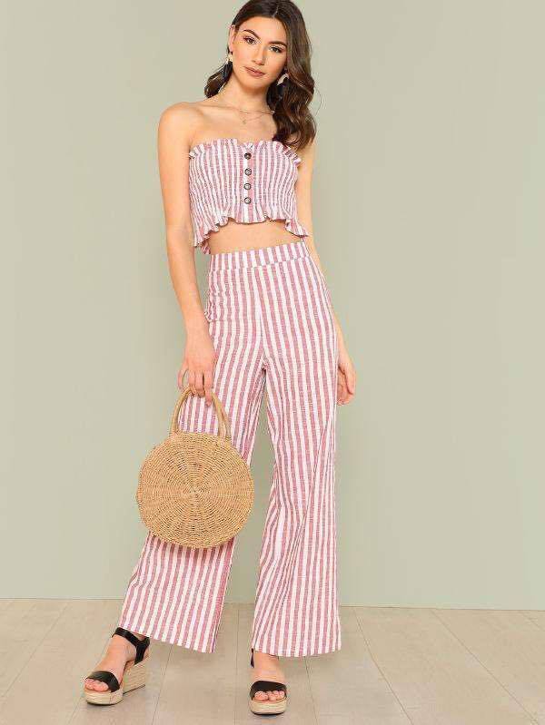 Delina Terno (Smocked Top+Pants）