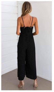 Samira U.s sleeveless jumpsuit ( polka )