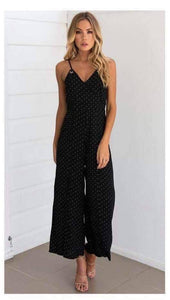 Samira U.s sleeveless jumpsuit ( polka )