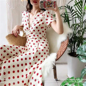 Gretchen Polka wrap dress