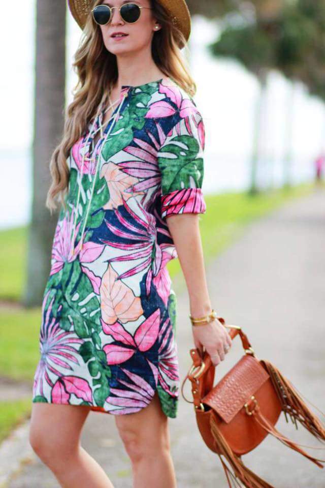 Floral Dress with Lace - CATALOG PH