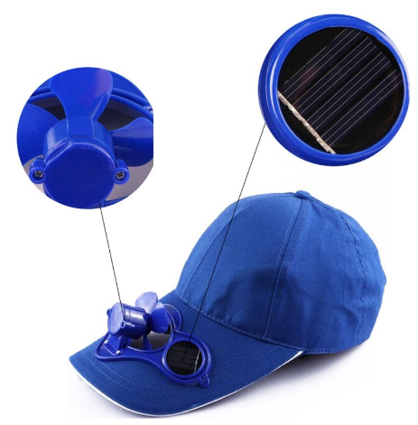 Solar Panel Powered Fan Cooling Outdoor Cap